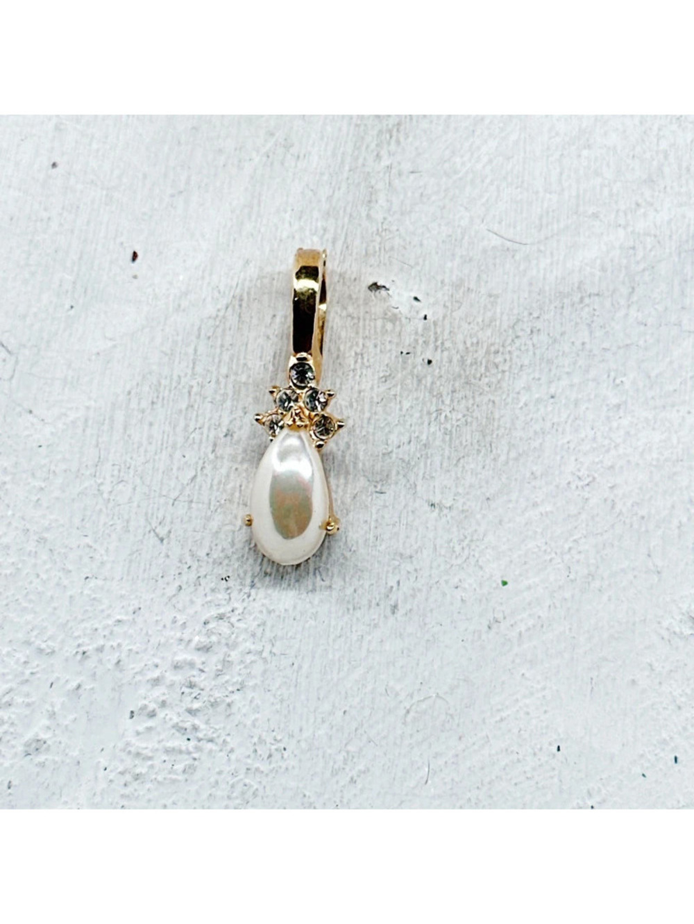 7384gc. Goldtone Necklace Extender Faux Pearl